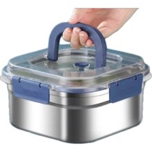 不锈钢泡面碗带盖便当保鲜盒 1600ML*2个装4.98元