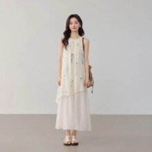 CLUB NEWS 【天丝夏季裙】夏季配腰带连衣裙女法式显瘦气质吊带长款连衣裙229元