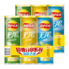88会员：乐事 无限薯片清新装 104g*6罐20.87元+淘金币3.19元+返卡3元
