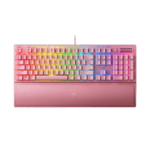 Plus:雷蛇（Razer） 黑寡妇蜘蛛V3幻彩机械键盘有线键盘游戏键盘104键腕托 V3 粉晶绿轴（带腕托）475.15元（需领券）