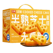 plus会员：华美 0添加无蔗糖半熟芝士蛋糕720g *3件46.04元（需领券，合15.35元/件）