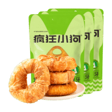 百亿补贴：疯狂小狗宠物狗狗零食磨牙棒牛皮卷中大型幼犬成犬 大号甜甜圈80g*333.8元