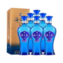 88vip：洋河旗舰版浓香型白酒52度520毫升*6瓶*2件1458元（合729元/件）
