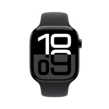 16日20点、再降价:苹果 Apple Watch Series 10 智能手表 GPS款 46mm 亮黑色 黑色橡胶表带 M/L2025.56元（需领券）