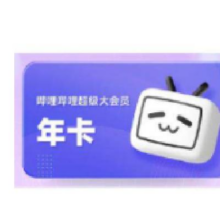 【支持电视端】哔哩哔哩超级大会员 B站vip大会员年卡 bilibili大会员12个月 填手机号直充117.9元（需领券）