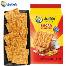 Julie's 茱蒂丝 口口香苏打饼干132g*2袋￥9.91 5.0折 比上一次爆料降低 ￥0.02
