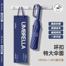 溥畔 全自动双人雨伞 抗风暴加粗加大加固折叠晴雨两用 蓝色29.9元（需领券）