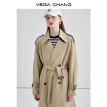 20点：VEGA CHANG 风衣外套女中长款高级感纯色大衣 摩卡棕187.11元包邮（需领券）