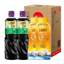 plus会员: 李锦记薄盐生抽 1.19kg*2+金蚝油 550g*2  组合装  家用常备调味品13.92元，返卡17元后