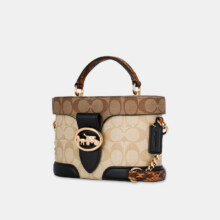 【自营】COACH/蔻驰女士GEORGIE 老花圆盒包手提包单肩包女包礼物1034.1元（需88vip会员，需领券）