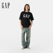 Gap 破价神车 西部印花logo纯棉短袖情侣装52.23元