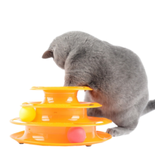 憨憨乐园 猫玩具猫咪玩具三层猫转盘猫球宠物幼小猫逗猫耐爪玩具16.9元 (券后省20,月销5000+)