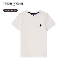 TEENIE WEENIE Kids小熊童装24春夏款男女童纯棉基础款圆领T恤 象牙白 150cm券后79元