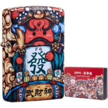 ZIPPO打火机之宝防风煤油 东来也联名-武财神 生日礼物男士 单机礼盒319元