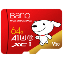 banq&JOY联名款 64GB TF（MicroSD）存储卡U3 C10 A1 V30 4K 高速款行车记录仪&监控摄像头手机内存卡17.81元