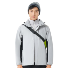 探拓(TECTOP)冲锋衣 男三合一抓绒内胆保暖防寒服 277 男款浅灰 M188元