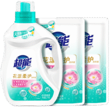 超能 花漾柔护洗衣液 花悦蔷薇香 6斤套装(2kg+500g*2袋) 去渍洁净49.7元 (月销1w+)