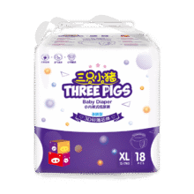 三只小猪Thethreepiggy3D轻薄半包拉拉裤XL码18片(12-17KG)【品牌直供 安心品质】8.91元（需领券）