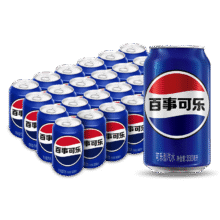 百事可乐 汽水碳酸饮料 330ml*24听  新老包装随机发货 已售300万+45.9元（合1.91元/瓶）
