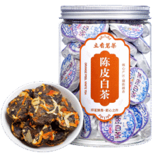 立香园陈皮白茶小茶饼福鼎陈年寿眉茶叶新会老陈皮迷你小白茶饼干茶 250克约40饼24.9元（需领券）