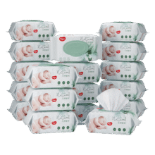 好奇（Huggies）小森林湿巾80抽18包加大加厚婴童手口适用植物纤维去油污消毒家庭281元 (月销1w+)