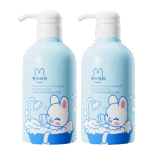 PLUS会员: 兔头妈妈 儿童洗发水沐浴露二合一500g*2瓶40.1元/件 需拍2件实付80.2元 包邮