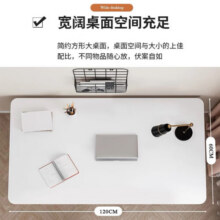 舒客艺家电脑桌台式书桌家用卧室学习桌学生学习桌小户型工作台转角书桌 奶油白+白架【120*60】138元