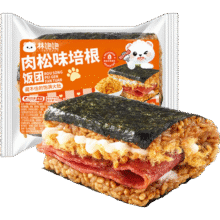 林饱饱【41元任选6口味饭团】糯米海苔饭团微波加热即食儿童早餐150g/袋 肉松培根饭团150g26.19元（合4.36元/件）