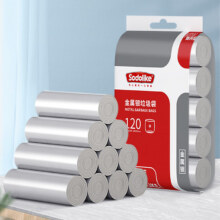 Sodolike垃圾袋120只金属银平口45*55cm 银色家用 120只平口银2.8元（需领券）