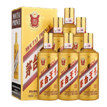 茅台（MOUTAI） 金王子 酱香型白酒 53度 500ml*6瓶 整箱装1200元 (月销1w+)