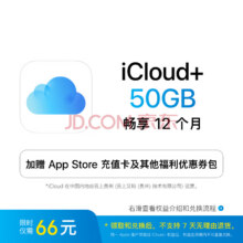 【自营】Apple/苹果iCloud+50GB12个月权益包适用iPhone/iPad/Mac61.2元