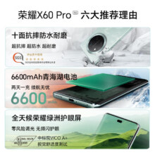 政府补贴，plus:荣耀X60 Pro 十面抗摔防水耐磨 青海湖电池 双向北斗卫星短信 12+512 典雅黑 5G AI手机1758.74元（需领券）