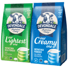 德运（Devondale）澳洲全脂1kg+脱脂1kg组合装 高钙高蛋白奶粉191.54元（合95.77元/件）