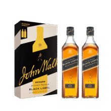 尊尼获加（JOHNNIE WALKER）洋酒 12年黑方黑牌 双支礼盒装 500ml*2瓶 苏格兰调和型威士忌202.3元（需领券）