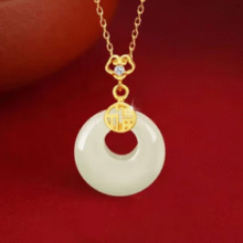 Chow Tai Seng 周大生 玉满福玉髓款平安扣新中式纯银项链S1PC1540W￥99.00 比上一次爆料降低 ￥150