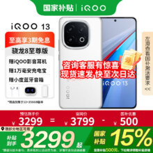 国家补贴:vivoiQOO13 骁龙8至尊版 新品传奇版 12GB+256GB 官方标配3079元（需领券）