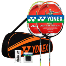 YONEX尤尼克斯羽毛球拍全碳素弓箭对拍套装ARC5I附手胶拍包尼龙球399元 (月销5000+)