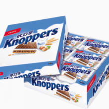 德国进口！knoppers 牛奶榛子威化饼干 600g￥46.60 4.7折