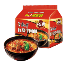 康师傅 方便面 经典红烧牛肉面五连包104g*5袋 泡面袋装速食 方便食品10.21元