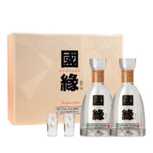 618预售：今世缘 国缘 四开 42度 幽雅醇厚型白酒 500ml*2瓶 礼盒装872元 包邮（定金10元，可抵337元）