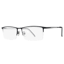 蔡司（ZEISS）镜片近视眼镜纯钛半框可配度数 砂黑 视特耐1.60高清428元