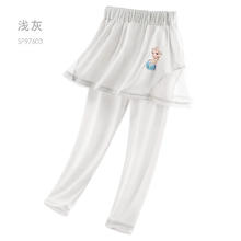 迪士尼 女童打底裤假两件儿童裙裤新女宝宝春秋洋气运动瑜伽裤子 浅灰19元