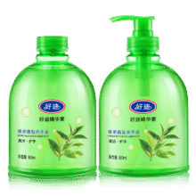 好迪绿茶香型洗手液泡沫丰富易冲洗温和清洁滋润护手500ml*2瓶13.18元