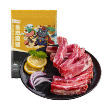 PLUS会员：龙大肉食 国产黑猪肋排4斤（不含脊骨） 免切排骨猪肋骨 生态黑猪肉生鲜 2件158.42元（需领券，合79.21元/件）