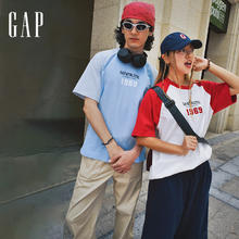 Gap 男女装纯棉撞色情侣上衣87.1元