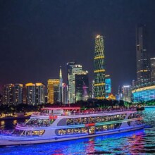 美团【全网最低】广州珠江夜游蓝海豚游船一层原价641元现价98元