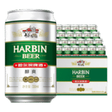 微信小程序：哈尔滨啤酒 醇爽 330mL 24罐＊2件58元包邮（合29元/件）