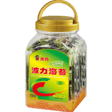 波力海苔片 休闲零食 即食紫菜 原味罐装儿童拌饭150g 约150小包222.44元（合55.61元/件）