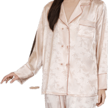 【冰肌提花】高级感女士睡衣家居服套装春秋开衫长袖冰丝可外穿女104元