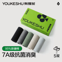 20点：有棵树 肌理短筒 纯棉 5双19.95元（限时两小时）